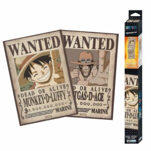 One Piece - Wanted Luffy & Ace - 2 Posters