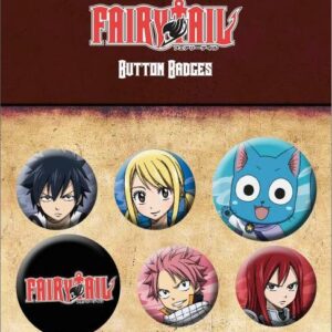 FAIRY TAIL - Characters - Pack de 5 badges