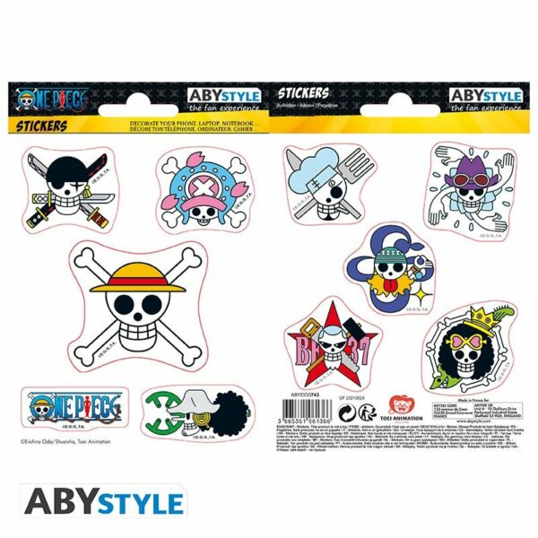 ONE PIECE - Skulls - Set de 2 planches de stickers