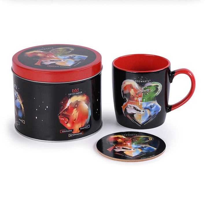 HARRY POTTER - Crests - Box métal, mug & sous verre