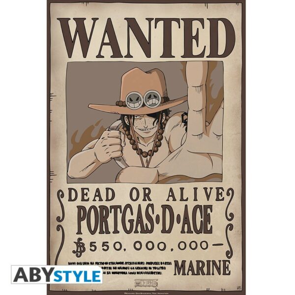 ONE PIECE - Poster "Wanted Ace" (52x38)