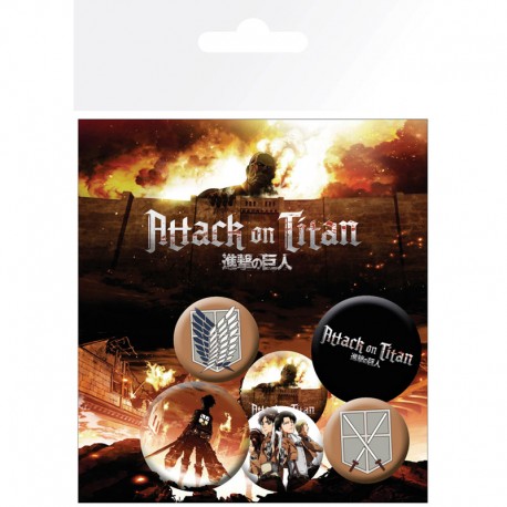ATTACK ON TITAN - Pack de Badges - Personnages