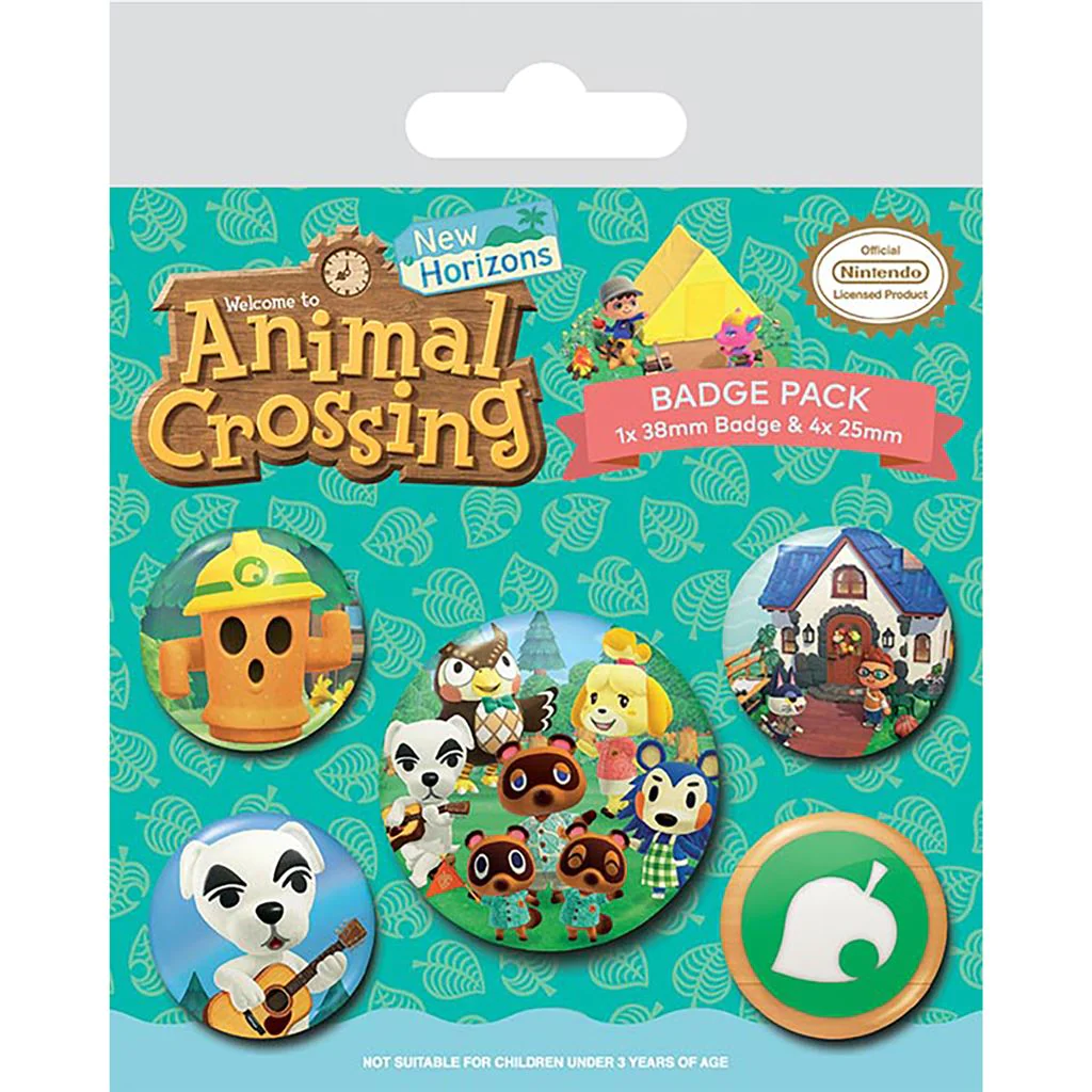 ANIMAL CROSSING - Islander - Pack de 5 badges