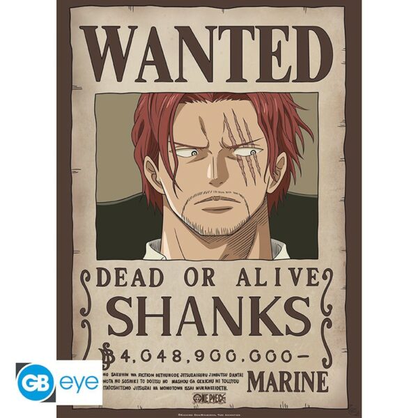 ONE PIECE - Poster «Wanted Shanks» (52x38)