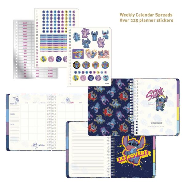 STITCH - Agenda Hebdomadaire Non Daté + Intercalaires + Stickers – Image 2