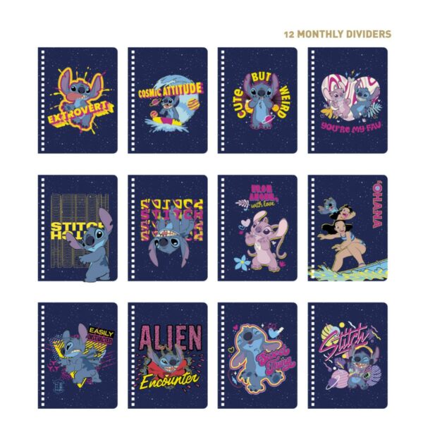 STITCH - Agenda Hebdomadaire Non Daté + Intercalaires + Stickers – Image 3