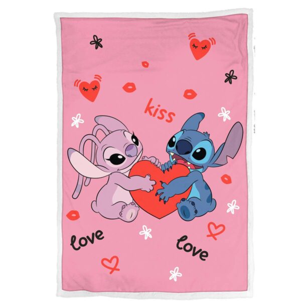 DISNEY - Plaid Sherpa - Stitch et Angel