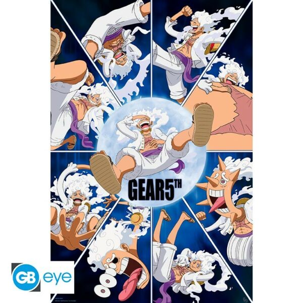 ONE PIECE - Poster "Luffy Gear 5th" roulé filmé (91.5x61)