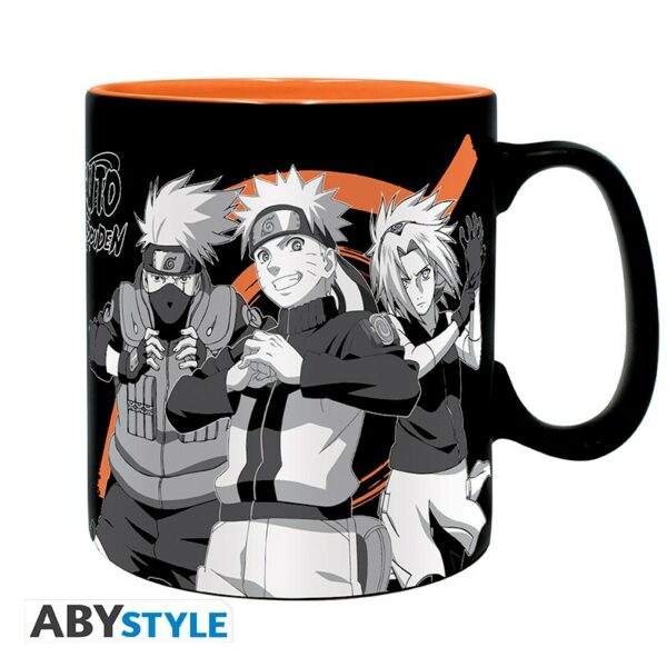 NARUTO SHIPPUDEN - Mug - 460 ml - Groupe noir & blanc