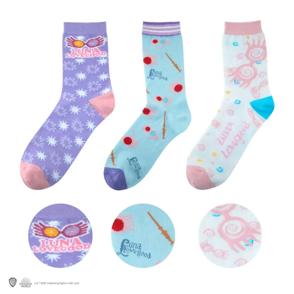 Lot 3 paires de chaussettes Luna Lovegood - Harry Potter