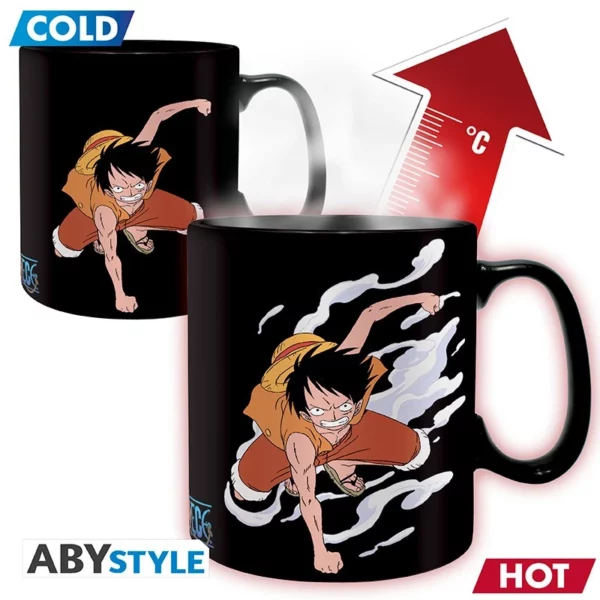 ONE PIECE - Mug Heat Change - 460 ml - Luffy&Ace