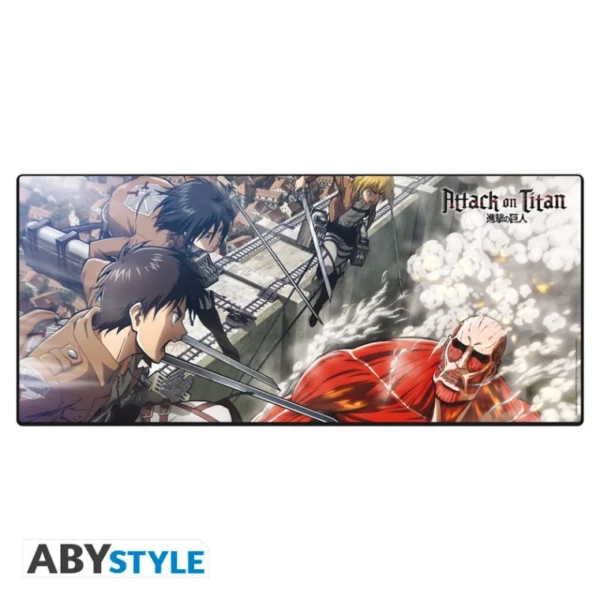 ATTACK ON TITAN - Tapis de souris XXL - Eren vs Titan Colossal