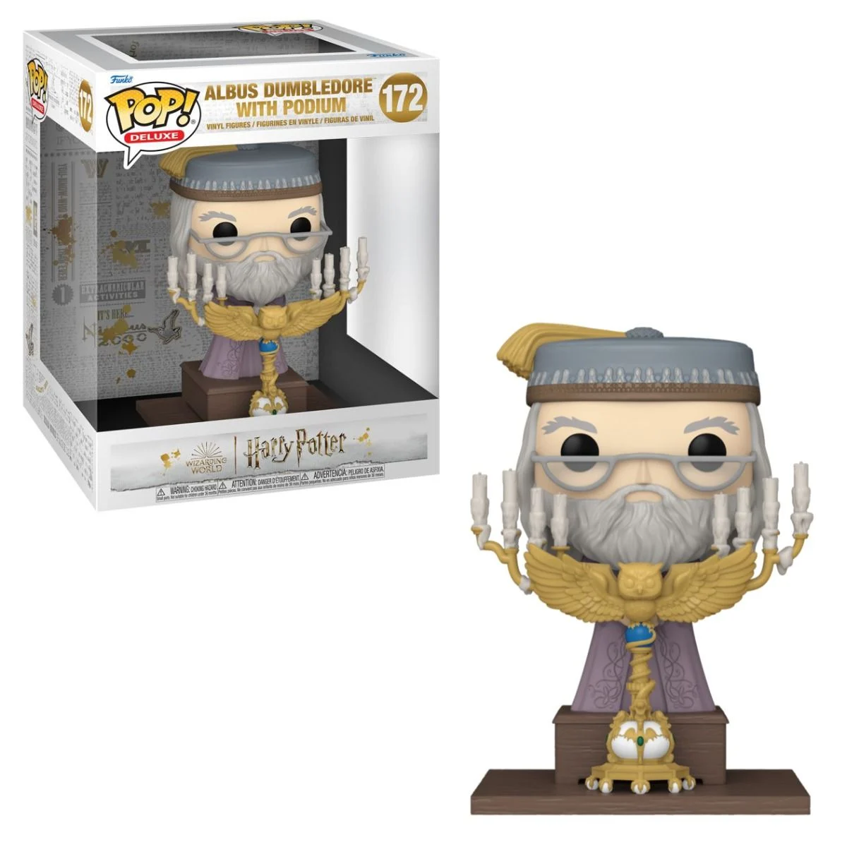 HARRY POTTER 3 - POP Deluxe N° 172 - Dumbledore avec Podium