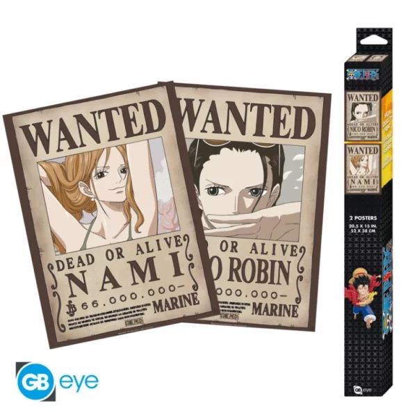 ONE PIECE - Set 2 Posters Chibi 52x38 - Nami & Robin