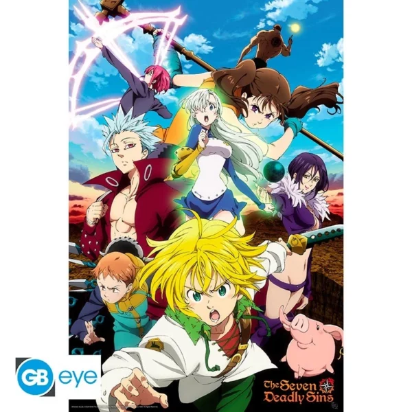 THE SEVEN DEADLY SINS : S3 - Poster Maxi 91,5x61 - Meliodas & Sins