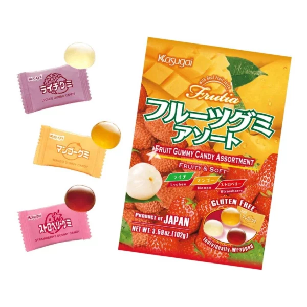 KASUGAI - Bonbons Gummy - Fraise Litchi Mangue