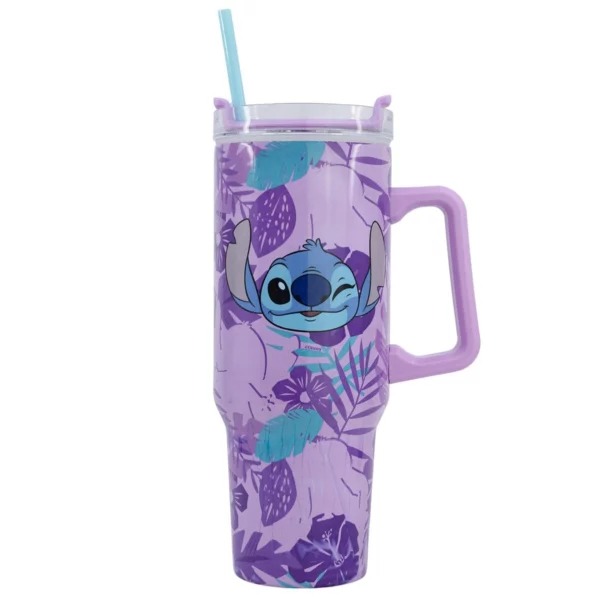 STITCH - Purple Flower - Mug de Voyage XXL - Format 1,16 L