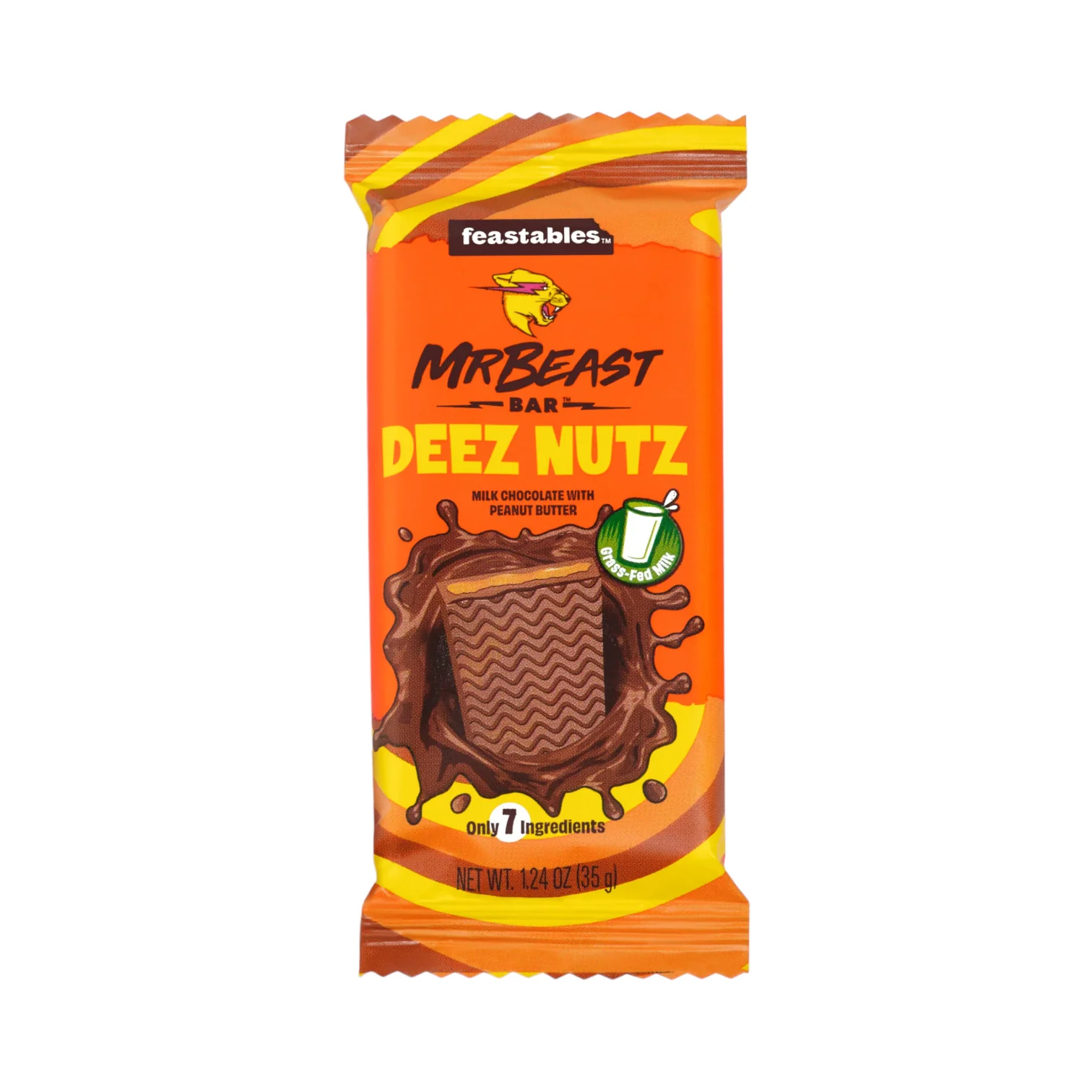 BARRE DE CHOCOLAT AU LAIT & BEURRE DE CACAHUETES MRBEAST 35G