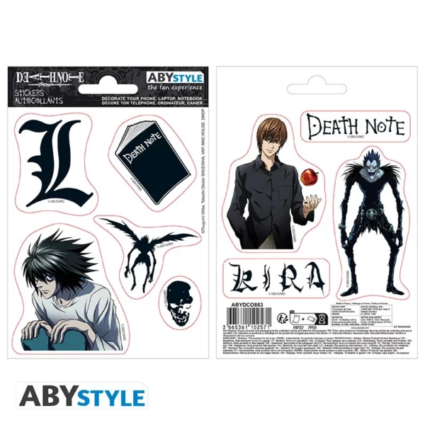 DEATH NOTE - Stickers - 16x11cm/ 2 planches - "Icônes Death Note"