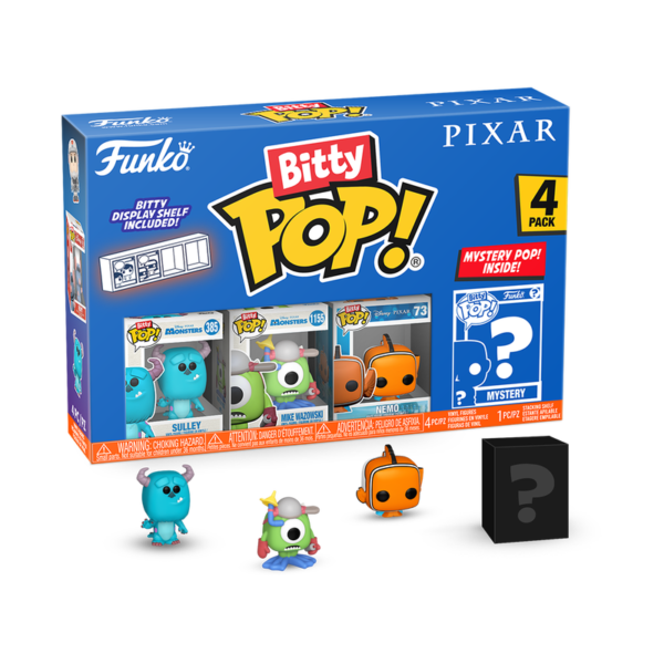 PIXAR - Bitty Pop 4 Pack 2.5cm - Monstres & Compagnie