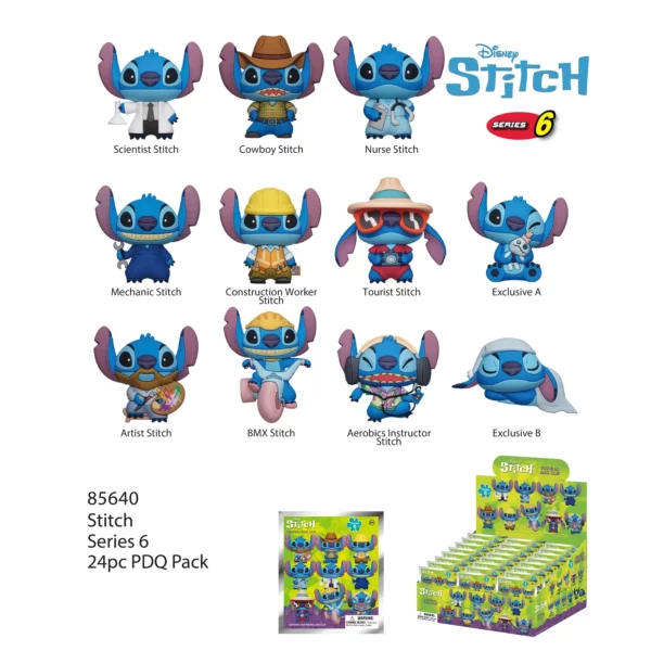 LILO & STITCH - Series 6 - 3D Foam Bag Clip