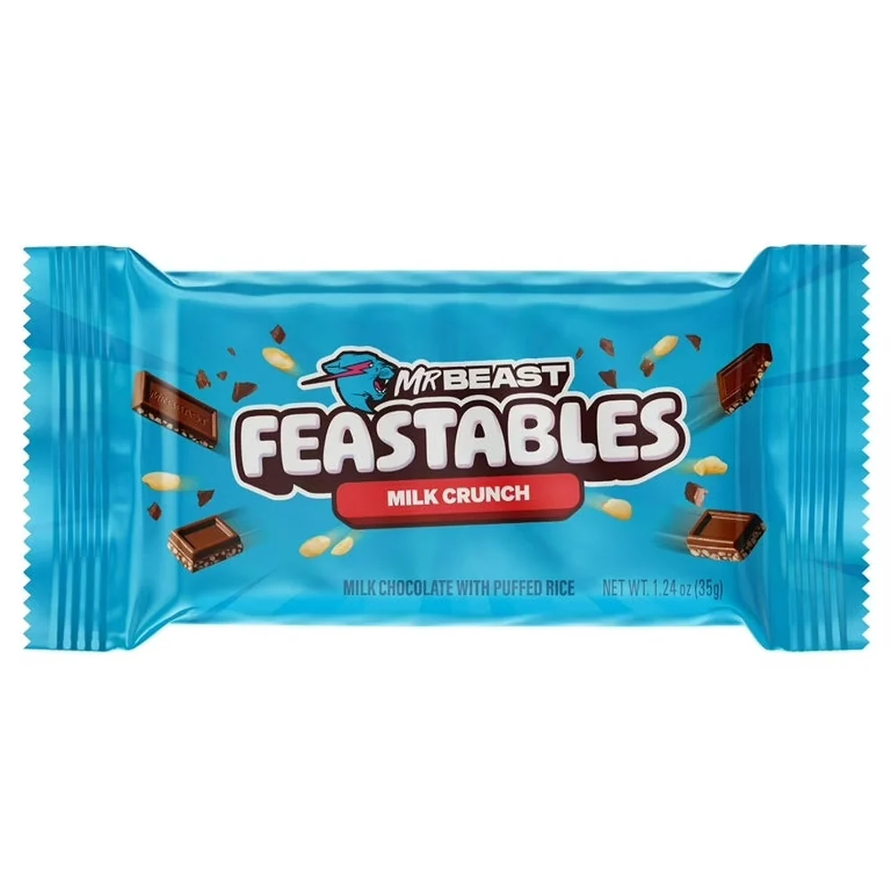 Barre de chocolat au lait Crunch MrBeast Feastables