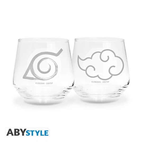 NARUTO SHIPPUDEN - Set de 2 verres - Konoha & Akatsuki