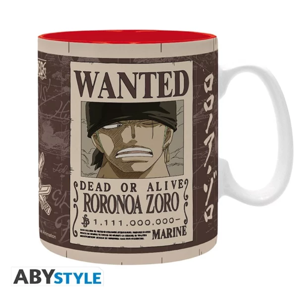 ONE PIECE - Mug - 460 ml - "Zoro Wanted"