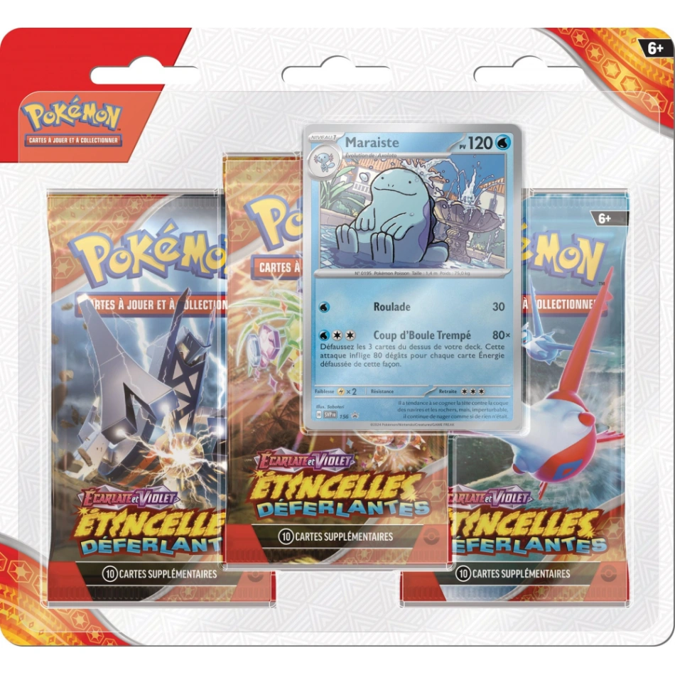 Pokémon - Coffret - Tripack 3 Boosters - Étincelles Déferlantes