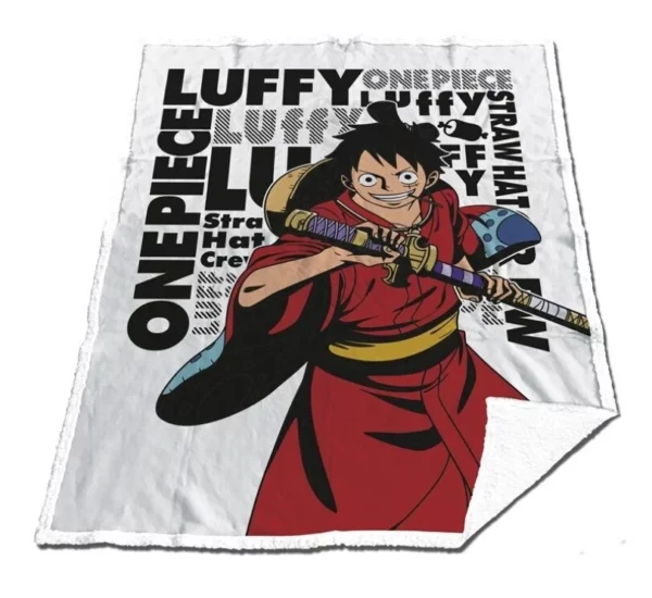 ONE PIECE - Couverture Sherpa 130x170cm - Luffy "Wano"