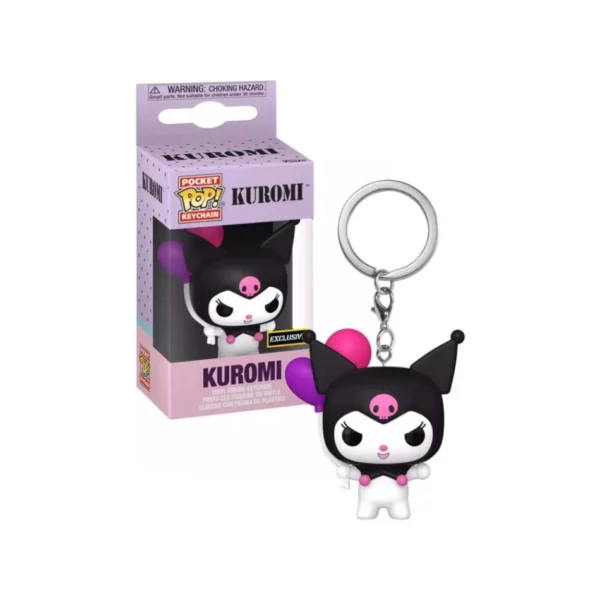 HELLO KITTY - Pocket Pop Keychains - Kuromi (avec Ballon)