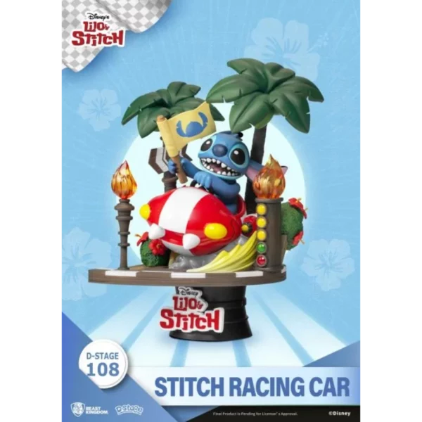 LILO & STITCH - Stitch Racing Car - Diorama D-Stage 14.6cm