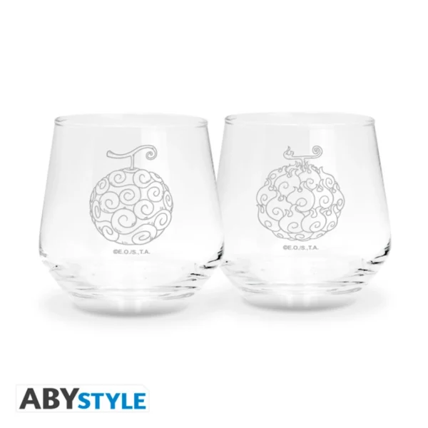 ONE PIECE - Set de 2 verres - Fruits du démon