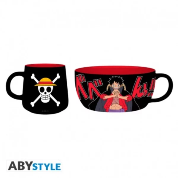 ONE PIECE - Set Petit Déjeuner Mug + Bol - Luffy