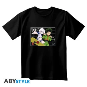 HUNTER X HUNTER - Tshirt noir unisexe - Gon & Kirua - Extra Large
