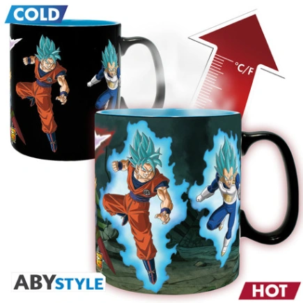 DRAGON BALL SUPER - Mug Heat Change - 460 ml -SaiyansvsBlack-crtonx2