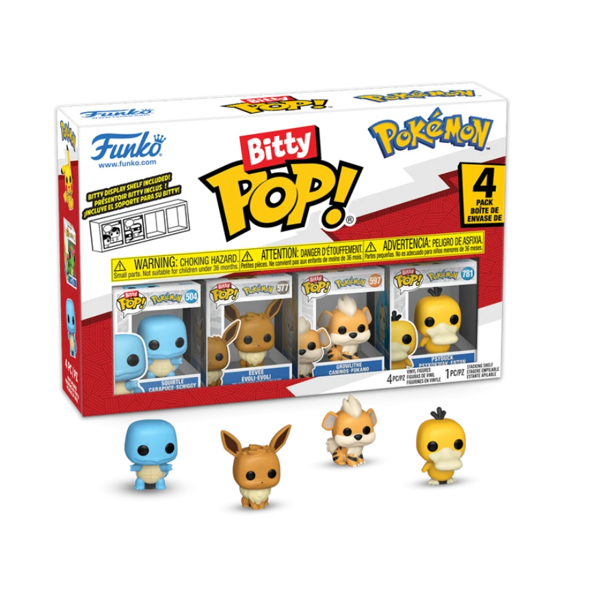 POKEMON - Bitty Pop 4 Pack 2.5cm - Carapuce