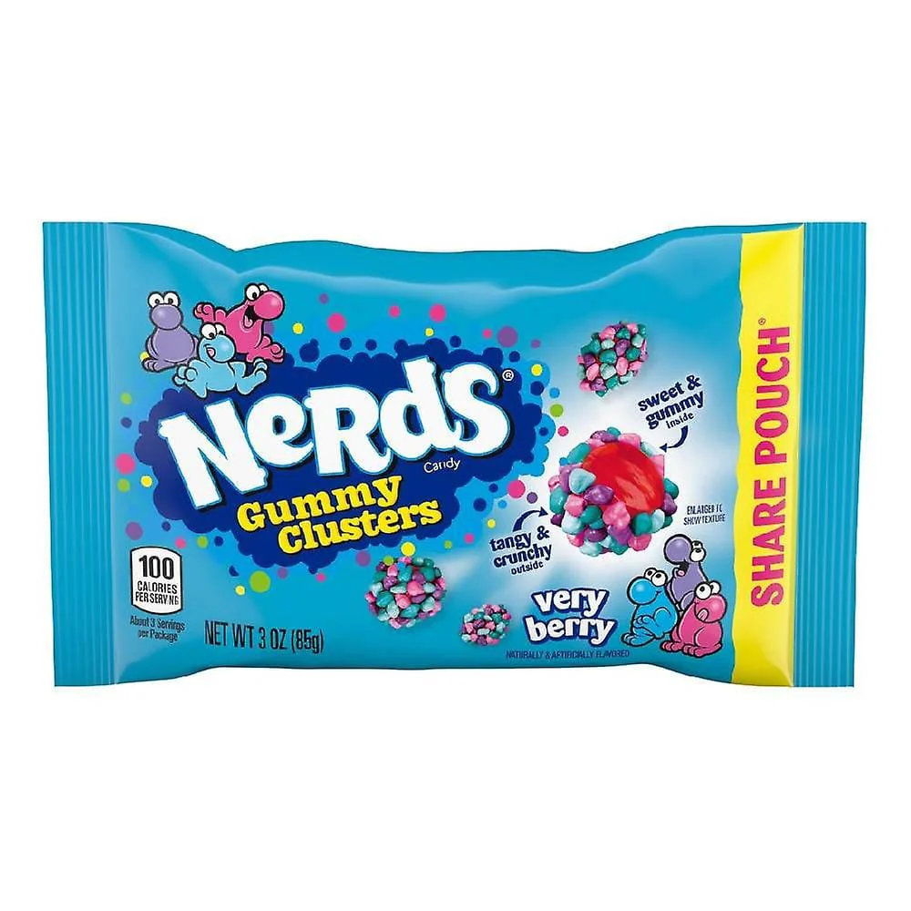 NERDS - Wonka Gummy Clusters Very Berry 85G