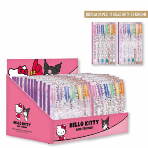 HELLO KITTY & KUROMI - Pack De 6 Stylos Gel Multi-color