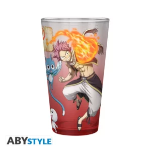 FAIRY TAIL - Verre XXL - 400 ml - Natsu, Lucy, Happy & Plue S7