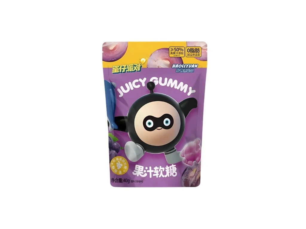 Gummies au jus de raisin Haoliyuan Egg Party 40 g