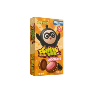 Haoliyuan Egg Party Gummies pétillants au chocolat noir et à la framboise 52 g