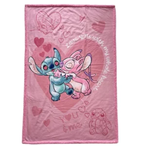 DISNEY - Plaid Sherpa - Stitch et Angel Bisous