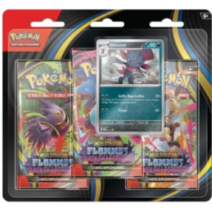 Pokémon - Tripack 3 Boosters ME02 Flammes Fantasmagoriques