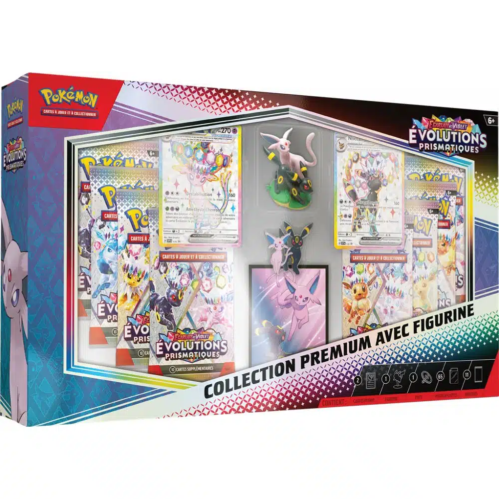 Pokémon - Coffret Premium - EV 08.5 : Evolution Prismatique - Figurine Noctali & Mentali