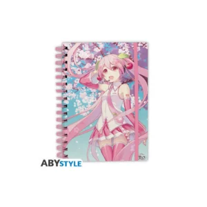 HATSUNE MIKU - Cahier A5 Spiral "Fleurs de cerisier"