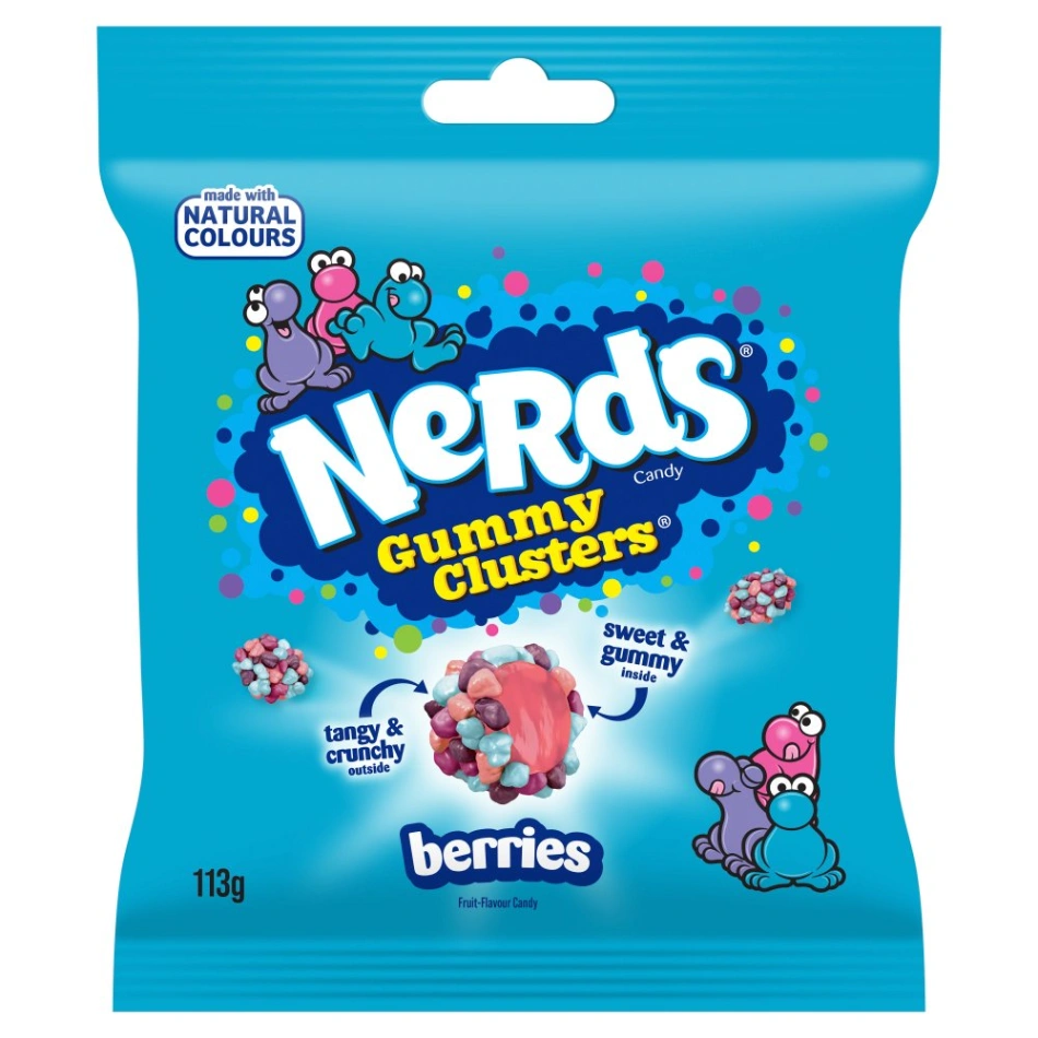 NERDS - Wonka Gummy Clusters Very Berry 113g