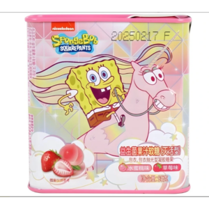 Bonbons gélifiés Leda Bob l'éponge Fraise et Pêche, boîte de 95 g