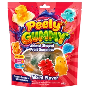 Peely Gummy Animal Shaped Fruit Gummies Mixed Flavor