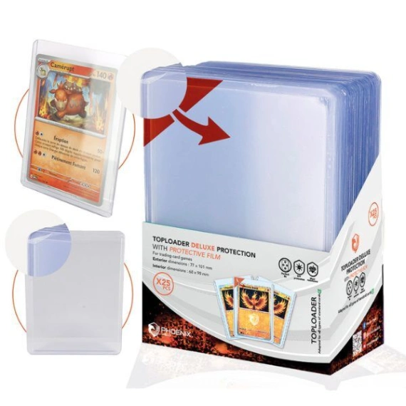 PHOENIX SHIELD - Lot de 25 Deluxe Top Loaders